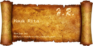 Hauk Rita névjegykártya